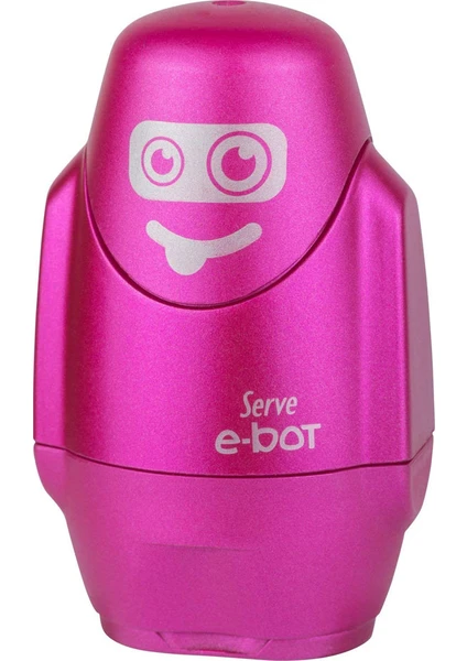 E-Bot Silgili Kalemtıraş Metalik Pembe Tekli