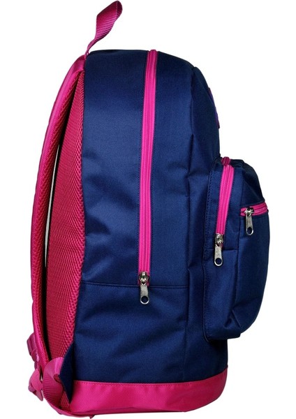 Benetton Lacivert-Pembe Üç Gözlü Sırt Çantası - 96259 fiyatları