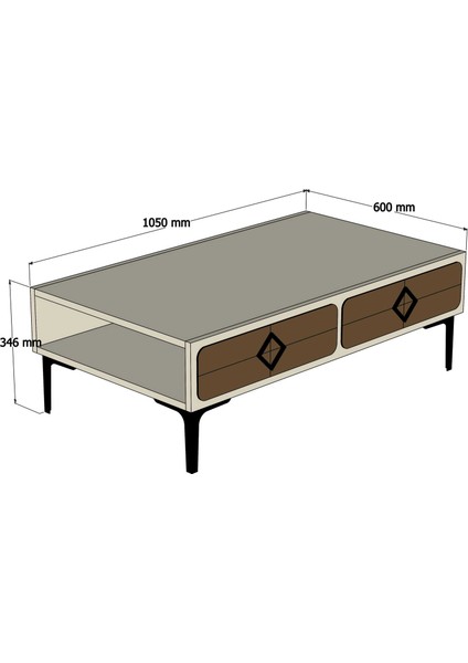 Variant Samba Orta Sehpa - Ceviz / Ceviz