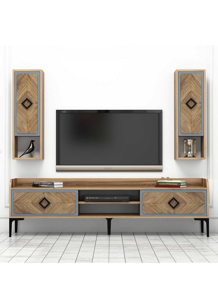 Variant Samba Tv Ünitesi - Ceviz / Mavi