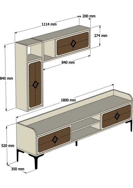 Variant Samba Tv Ünitesi - Krem