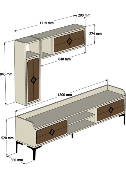 Variant Samba Tv Ünitesi - Meşe