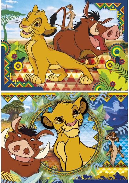 2 x 60 Parça Puzzle Lion King