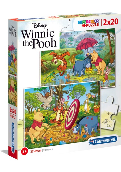2 x 20 Parça Puzzle Winnie The Pooh