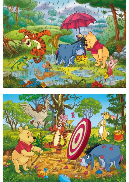 2 x 20 Parça Puzzle Winnie The Pooh