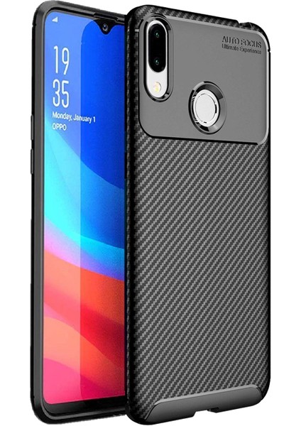 Samsung Galaxy M20 Kılıf Silikon Negro Özel Karbon Fiber Darbe Korumalı (Siyah) + Nano Cam Ekran Koruyucu