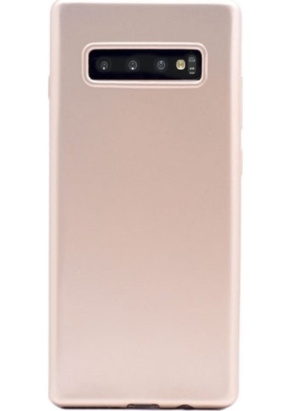 Samsung Galaxy S10 Plus Kılıf Silikon Premier (Gold)