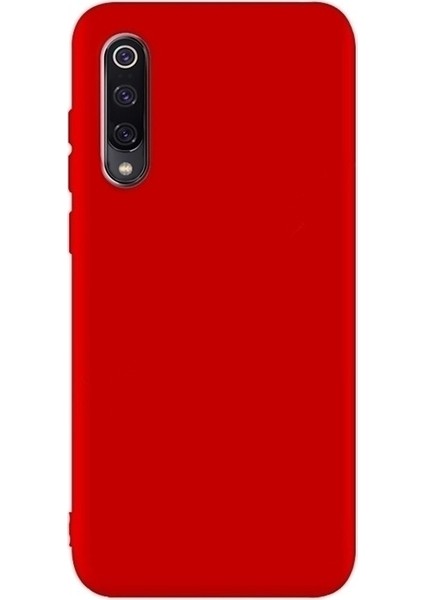 Xiaomi Mi 9 Kılıf Silikon Premier (Kırmızı) + Tam Ekran Cam Koruyucu