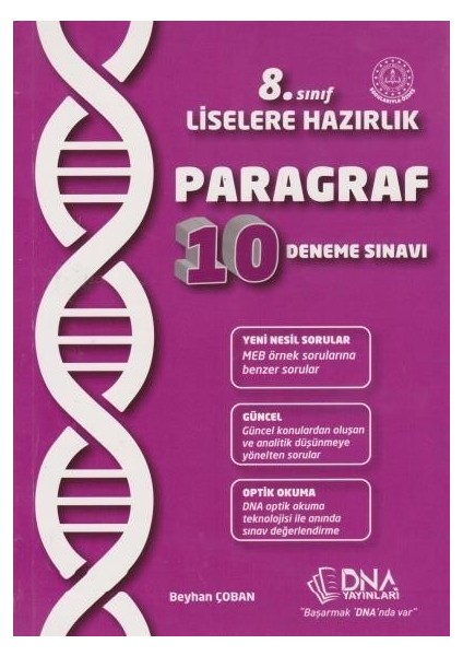 Dna 8. Sınıf Paragraf 10 Lu Deneme Sınavı-Yeni