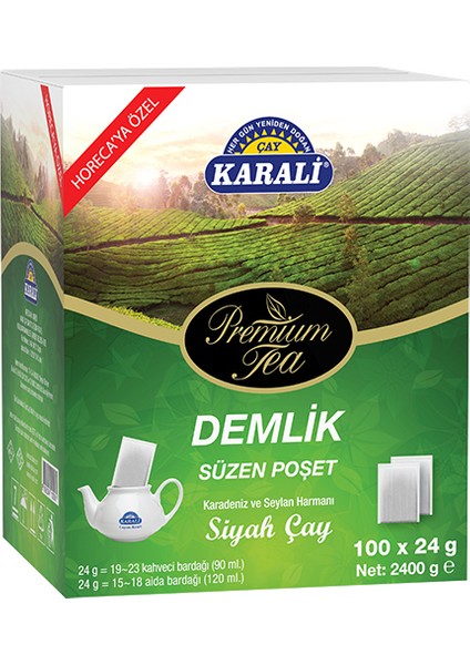 Premium Jumbo Demlik Poşet Siyah Çay 100x24 gr