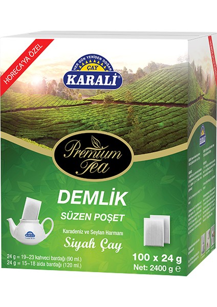 Premium Jumbo Demlik Poşet Siyah Çay 100x24 gr