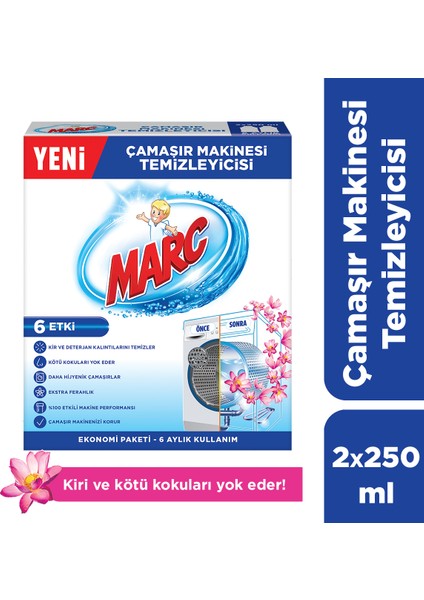 Çamaşır Deterjanı Koyu Renkler 1500 ml + Vanish Kosla Leke Çıkarıcı Gold 1000 ml + Marc Makine Temizleyici 2x250 ml