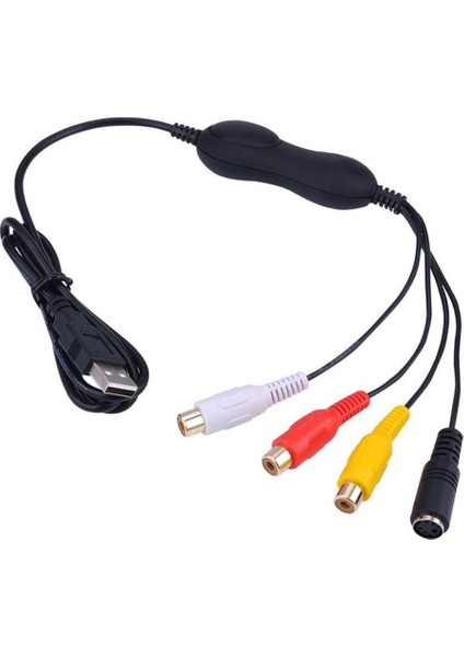 158 Universal USB 2.0 Rca Hi8 Cvbs Composit S-Video Görüntü Ses Yakalama Capture Kartı Canlı Video Paylaşım Cihazı