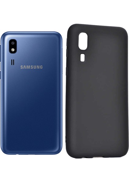 Samsung Galaxy A2 Core Kılıf Klasik Mat Renkli Yumuşak Premier Silikon Siyah
