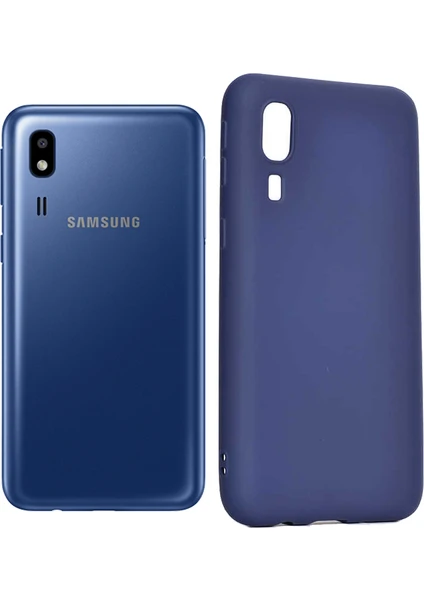 Case 4U Samsung Galaxy A2 Core Kılıf Klasik Mat Renkli Yumuşak Premier Silikon Lacivert