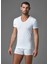 Erkek Compact V Yaka T-Shirt Beyaz 1