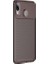 Jopus Huawei Y7 Prime 2019 Kılıf Karbon Desenli Lux Negro Silikon - Kahverengi + Cam Ekran Koruyucu 1