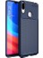 Jopus Samsung Galaxy A30 Kılıf Karbon Desenli Lux Negro Silikon - Lacivert + Nano Ekran Koruyucu 1