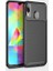 Jopus Samsung Galaxy M20 Kılıf Karbon Desenli Lux Negro Silikon - Siyah + Tam Kaplayan 6D Nano Ekran Koruyucu 1