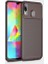 Jopus Samsung Galaxy M20 Kılıf Karbon Desenli Lux Negro Silikon - Kahverengi + Tam Kaplayan 6D Nano Ekran Koruyucu 1