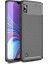 Jopus Samsung Galaxy A10 Kılıf Karbon Desenli Lux Negro Silikon - Siyah + Tam Kaplayan 6D Nano Ekran Koruyucu 1