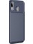Jopus Huawei Y7 Prime 2019 Kılıf Karbon Desenli Lux Negro Silikon - Lacivert + Tam Kaplayan 6D Nano Ekran Koruyucu 1