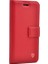 General Mobile GM8 Kılıf Delüx Cüzdan Kılıf+Nano Glass Kırmızı 1