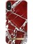 iPhone X Scarlet Red Marble Arka Kapak 1