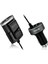 2 + 2 Multi 4 Adet USB Siyah Araç Şarjı 5.1A 1