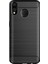 Samsung Galaxy M20 Brushed Carbon Fiber Silikon Kılıf 1