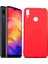 Xiaomi Redmi Note 7 Kılıf Klasik Mat Renkli Yumuşak Premier Silikon Kırmızı 1