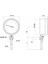 Termometre 0-120 °C Çap 100 mm Daldırma Boyu 30 cm Alttan Bağlantılı G 1/2 inç 2