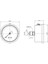 0-400 Bar 63 mm Arkadan Bağlantılı Gliserinli Manometre G 1/4 inç 2