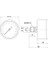 0-4 Bar 50 mm Arkadan Bağlantılı Kuru Manometre G 1/8 inç 2