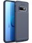 Samsung Galaxy S10E Kılıf Silikon Negro Karbon Darbe Korumalı (Lacivert) 1