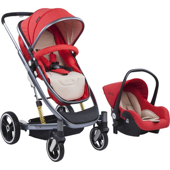 Kraft Leon Travel Sistem Bebek Arabası Kırmızı Fiyatı