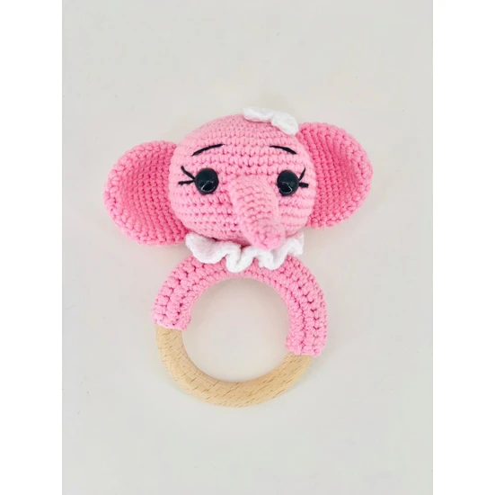 Amigurumi Organik Diş Kaşıyıcılı Örgü Çıngırak