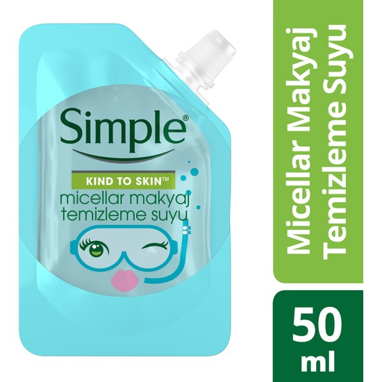 Simple Kind To Skin Mini Micellar Makyaj Temizleme Suyu 50 Ml - Seyahat Boyu