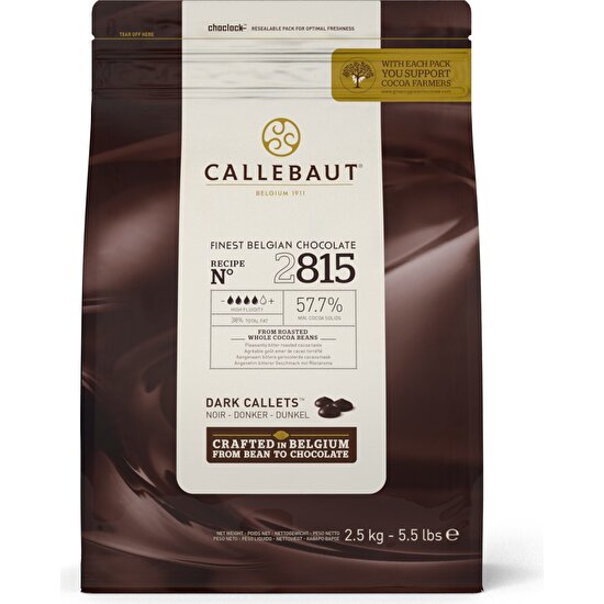 Callebaut Bitter Pul Çikolata 2815 (2.5 kg) Fiyatı