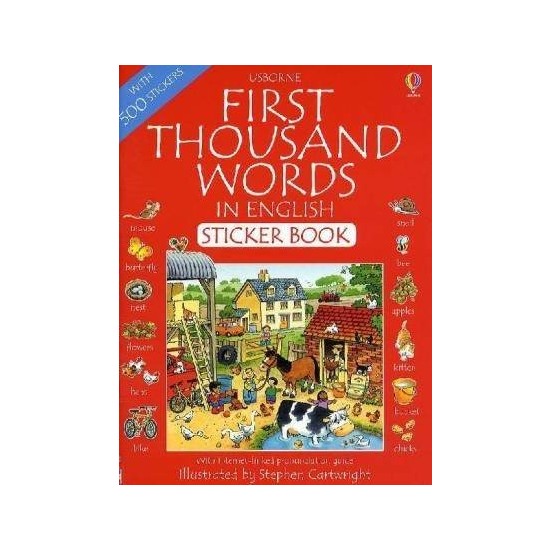 First 1000 Words In English Sticker Book Heather Amery Kitabı