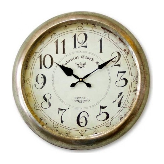 Bahattedarik Vintage Metal Eskitme Büyük Duvar Saati 51 cm Fiyatı