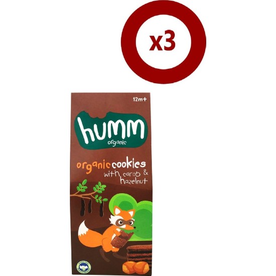 Humm Organik Keçiboynuzlu Fındıklı Kurabiye 55 gr. 3�Lü Set Fiyatı
