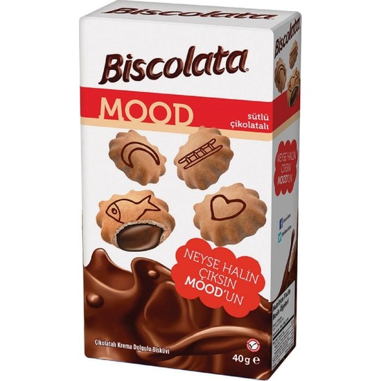Biscolata Mood Çikolata Krema Dolgulu Bisküvi 40 gr 4'lü Set Fiyatı