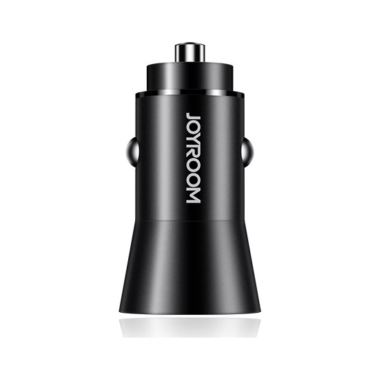 Joyroom Z8A Hızlı Araç Şarj Cihazı Metal Siyah Çift Giriş USB 3.1A + Smart 5V/1A