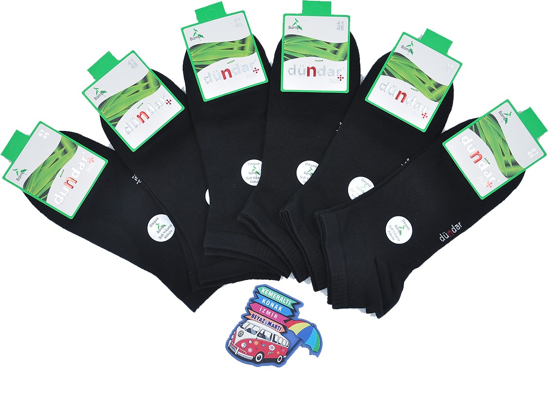 Dündar Dikişsiz Bambu Plus Erkek Patik - D002 12 Adet