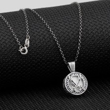 Takı925  Cevşeni Kebir Dualı Zülfikar Kılıç Tasarımlı 925 Ayar Gümüş Kadın Kolye