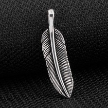 Takı925  Kuş Tüyü Tasarımlı 925 Ayar Gümüş Kolye Ucu