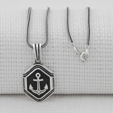 Takı925  Çapa Motifli 925 Ayar Gümüş Kolye