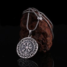 Takı925  Viking Pusula Model 925 Ayar Gümüş Kolye