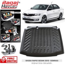 Born Garage 2015 Skoda Rapid Sedan Bagaj Havuzu Uyumlu Kauçuk